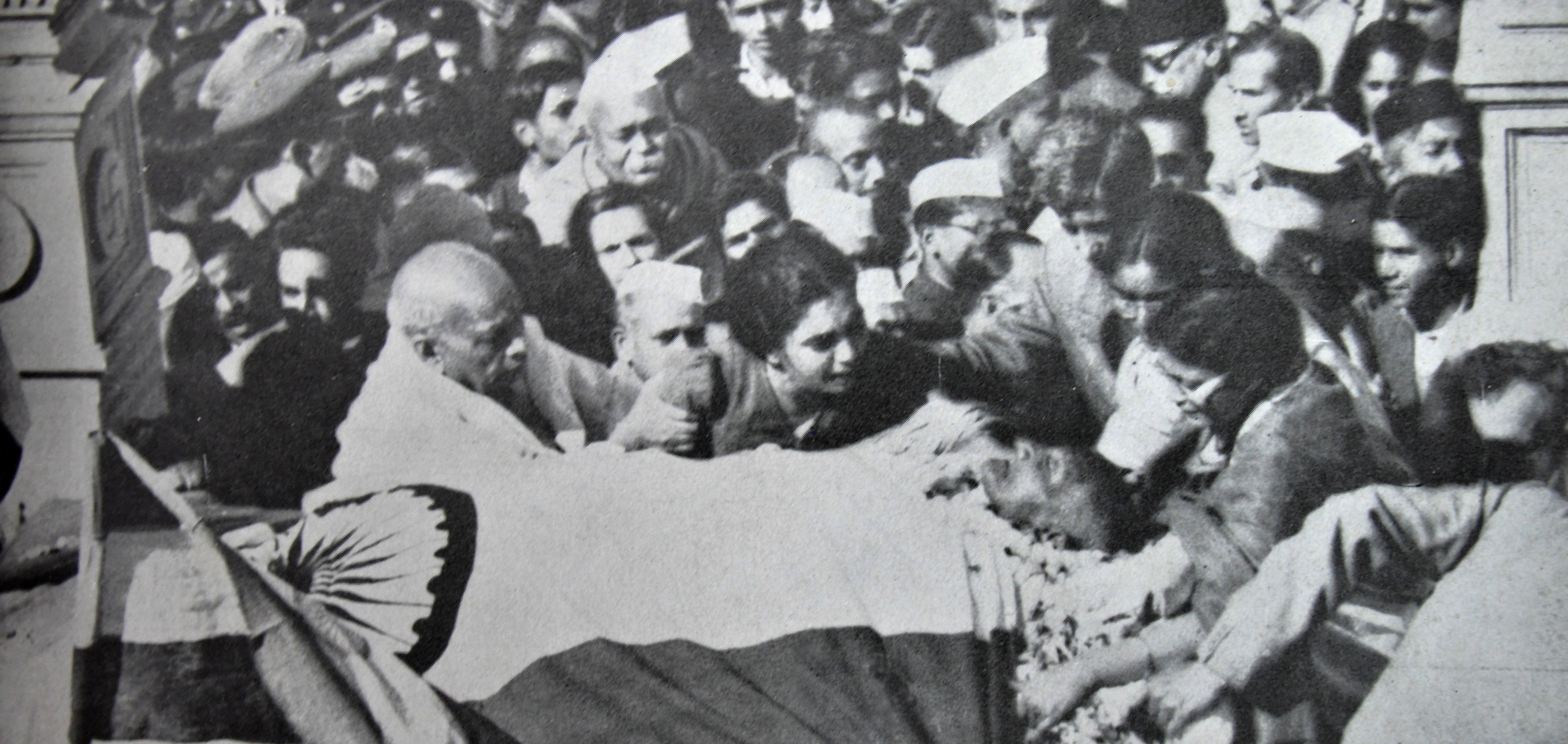 At Mahatma Gandhi's death