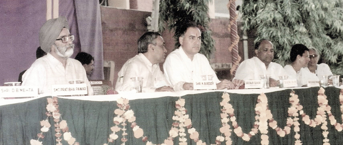 With Rajiv Gandhi- then Prime Minister of India