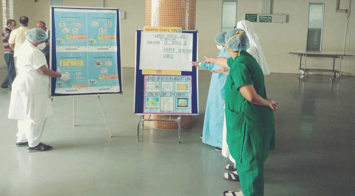 07/04/2021 - Health Education and Poster display near Cathlab